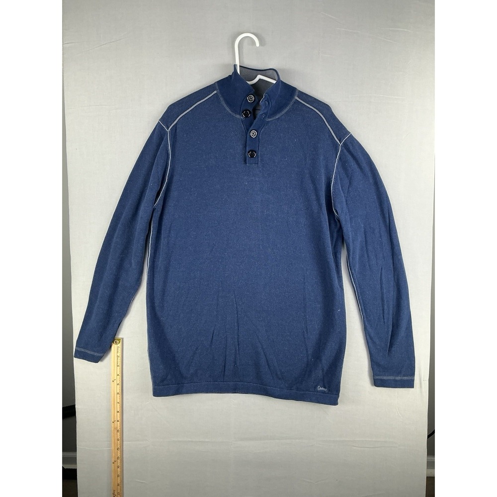 Outback Trading Co Cooper Henley XL Blue Long Sleeve Shirt Cotton